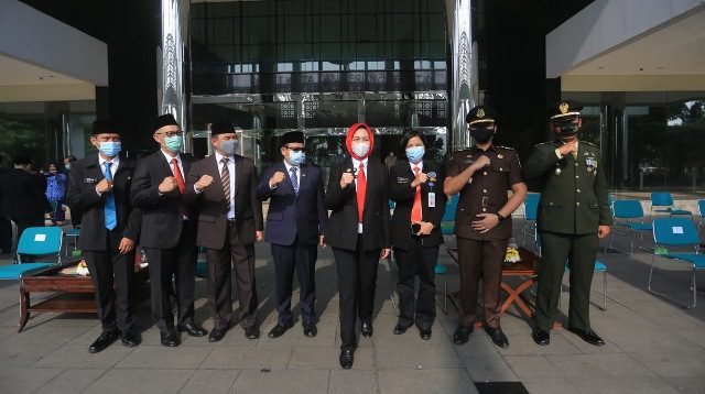 APEL HARI PAHLAWAN PEMKOT TANGSEL Hari Pahlawan, Airin Ajak Warga Perangi Covid