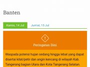 Tangerang Berpotensi Angin Kencang, BMKG Berikan Peringatan Dini